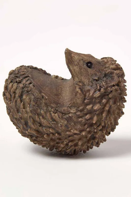 Homescapes Hedgehog Pot Hangers - Pot Decoration in Brown - Brown - Size: One Size