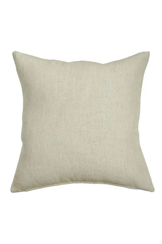 Homescapes Linen Cushion Cover in Cream Size: 45 cm x 45 cm Cream 45 cm x 45 cm