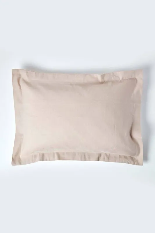 Homescapes Linen Oxford Pillowcase, King in Natural - Natural - Size: One Size