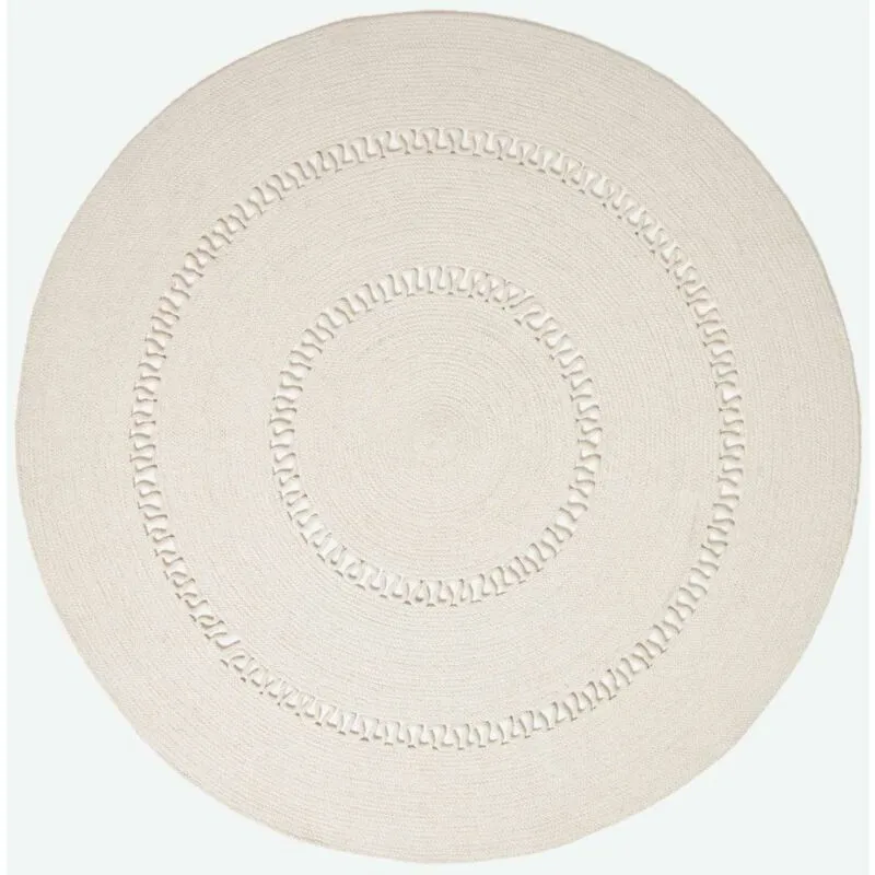 Homescapes - Natural Crochet Braided Rug 150cm Round