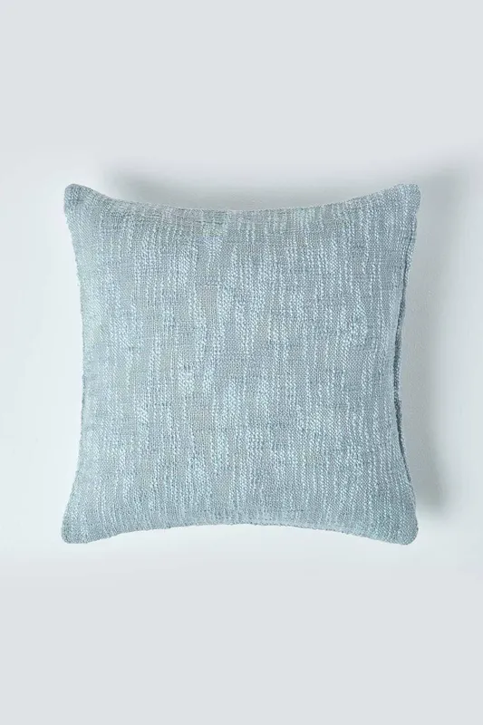 Homescapes Nirvana Cotton Cushion Cover in Grey Size: 60 cm x 60 cm Grey 60 cm x 60 cm
