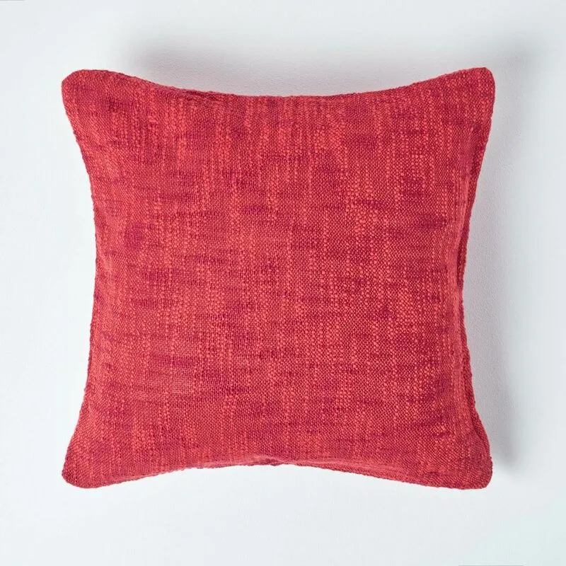 Homescapes Nirvana Cotton Orange Cushion Cover, 60 x 60 cm