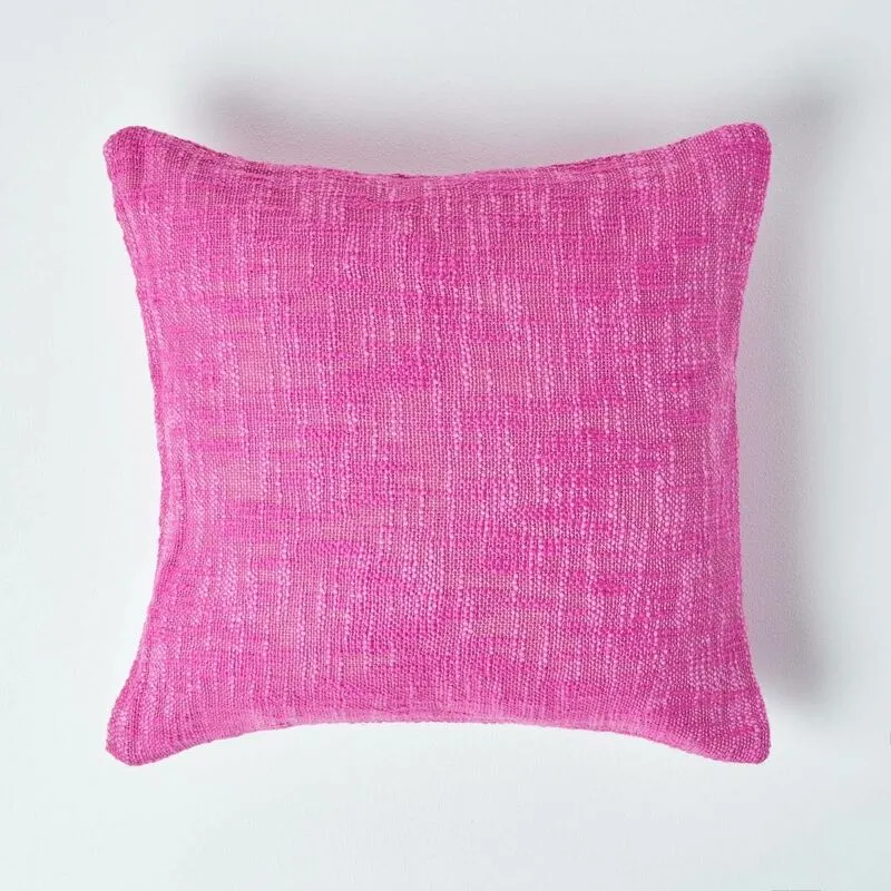 Homescapes - Nirvana Cotton Pink Cushion Cover, 60 x 60 cm