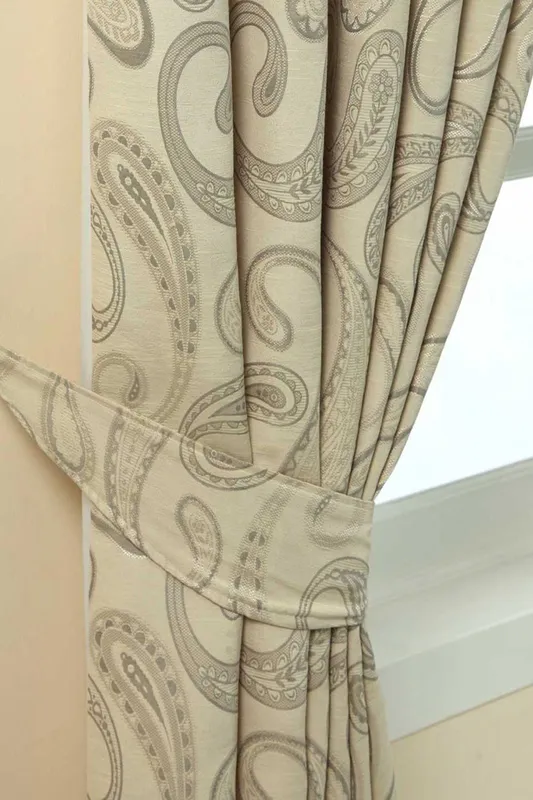 Homescapes Paisley Jacquard Curtain Tie Back Pair in Cream Cream