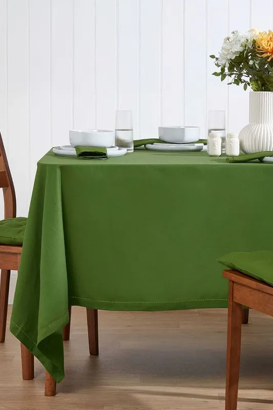 Homescapes Dark Olive Tablecloth 178 x 300 cm