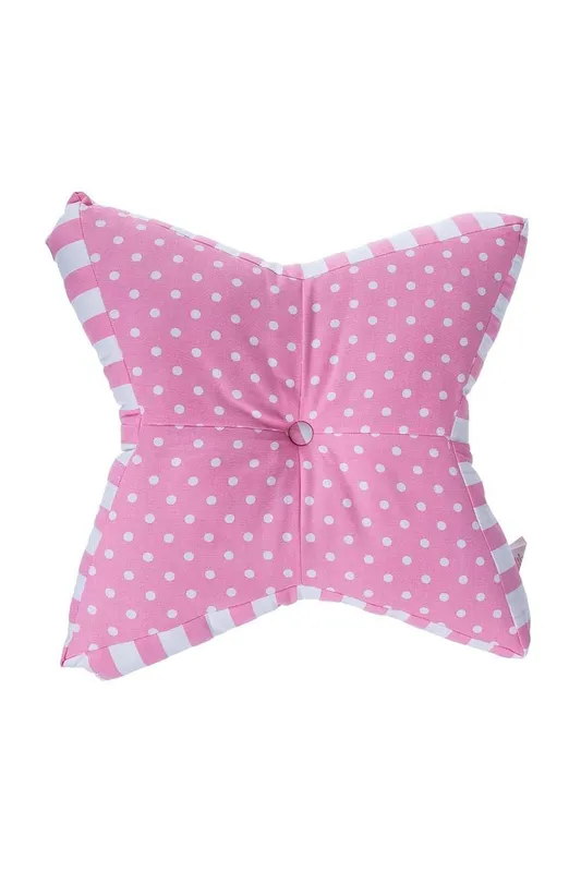 Homescapes Polka Dots Star Floor Cushion in Pink Pink