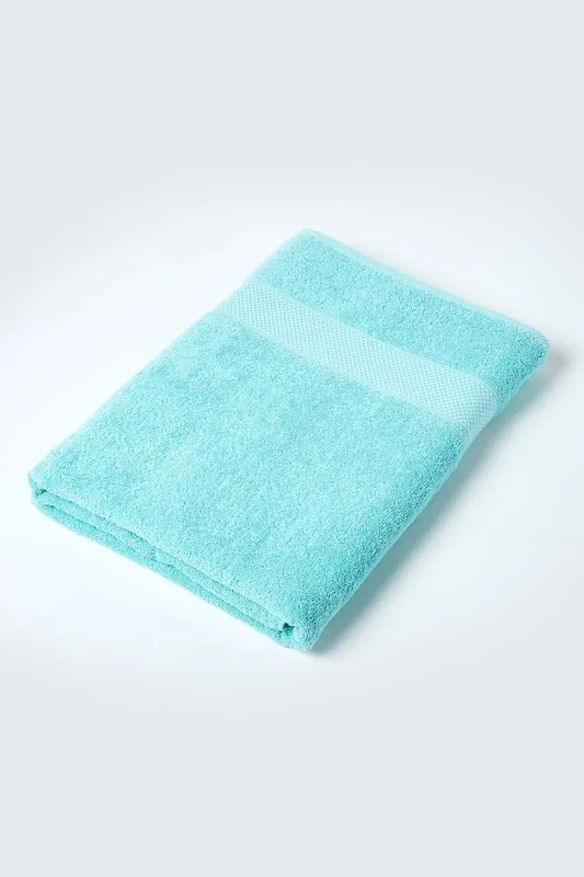 Homescapes Turkish Cotton Jumbo Towel in Aqua - Aqua