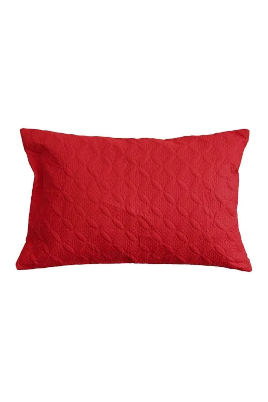 Homescapes Unisex Ultrasonic Quilted Embossed Cushion Cover in Red Size: 80cm x 80cm Red 80cm x 80cm female