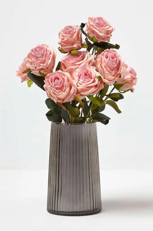 Homescapes Artificial Bouquet of Roses in Pink Pink