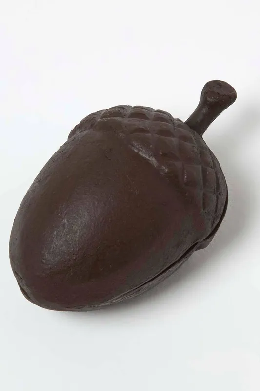Homescapes Unisex Brown Hollow Acorn Key Keeper Cast Iron Brown female