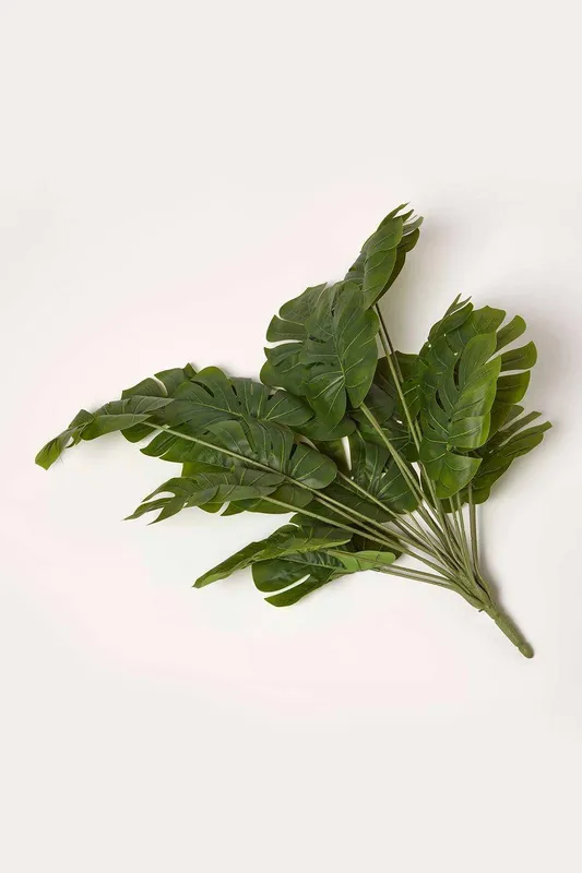 Homescapes Green Monstera Leaf Single Stem 68cm Green