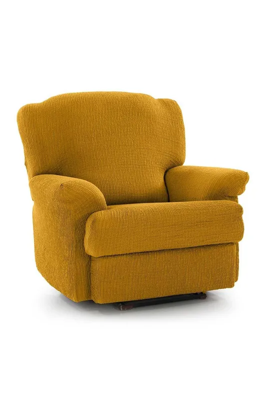 Homescapes Recliner Seat 'Iris' Armchair Cover Elasticated Slipcover Protector in Mustard - Mustard - Size: One Size