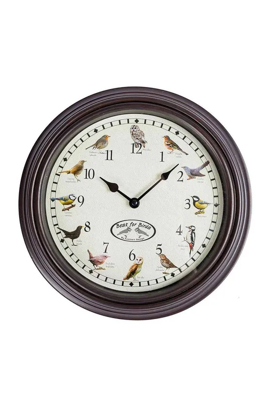 Homescapes Unisex Singing Bird Song Quartz Wall Clock Multicolor One Size female