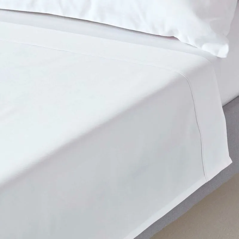 Homescapes - White Egyptian Cotton Flat Sheet 1000 Thread Count, Single - White