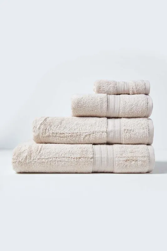 Homescapes Zero Twist Supima Cotton Towel in Beige Beige