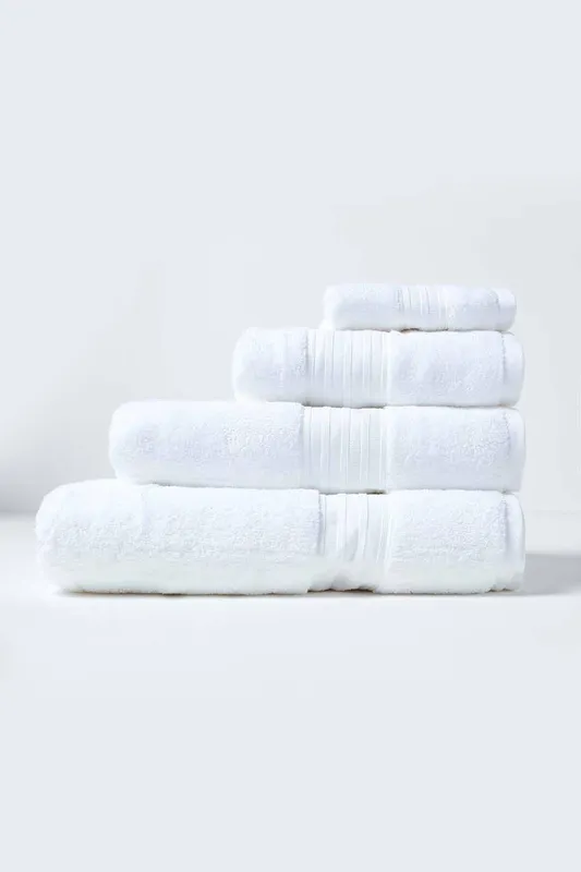 Homescapes Zero Twist Supima Cotton Towel in White White