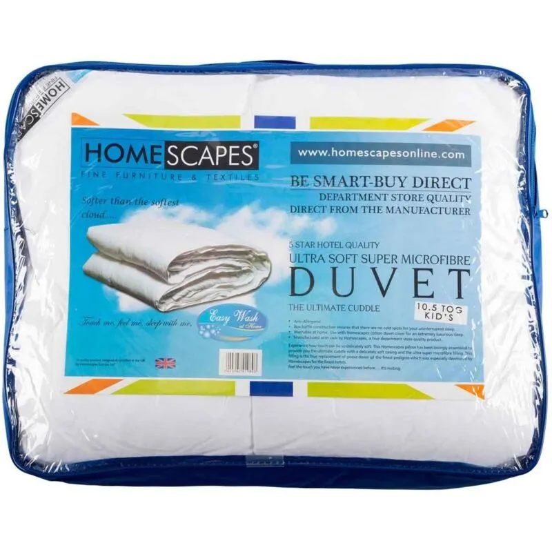 Kids 10.5 Tog Super Microfibre Duvet - Homescapes