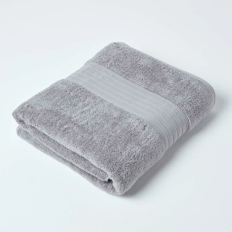 Homescapes Unisex Zero Twist Supima Cotton Towel in Grey Grey female