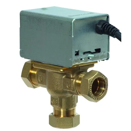 Honeywell Home V4073A Motorised 3 Port Mid Position Valve 22mm V4073A1039