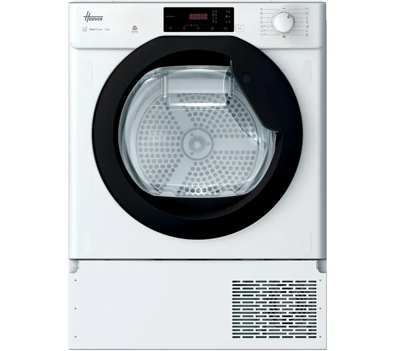 Hoover Batd H7A1TBE-80 Integrated WiFi-enabled 7 kg Heat Pump Tumble Dryer