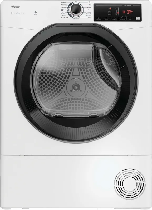 Hoover H-Dry 350 Hre H10N2TBE-80 Wifi Connected 10Kg Heat Pump Tumble Dryer - White - A++ Rated, White