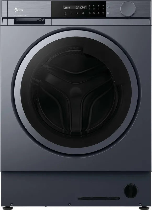 Hoover H-Wash 600 HBSI410CRL8GU-80 Integrated 10kg WiFi Connected Washing Machine with 1400 rpm - Anthracite - A Rated, Grey