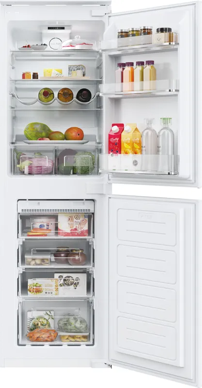 Hoover HOB50N518EVK 177cm 50/50 Integrated Frost Free Fridge Freezer with Sliding Door Hinge - White - E Rated, White