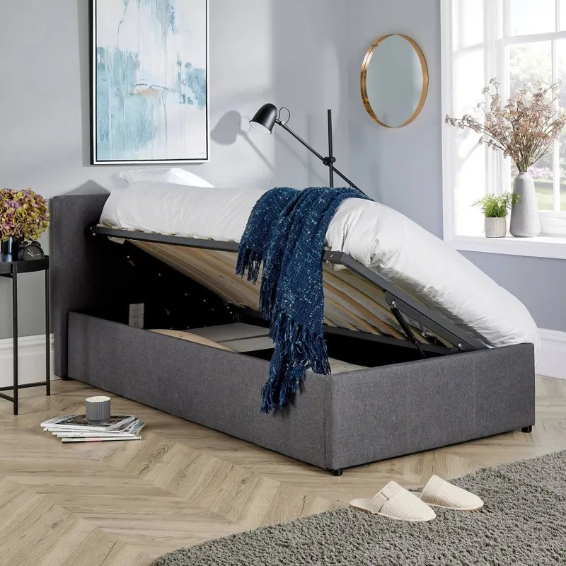 Horizon Side Lift Ottoman Storage Bed - 3ft Single