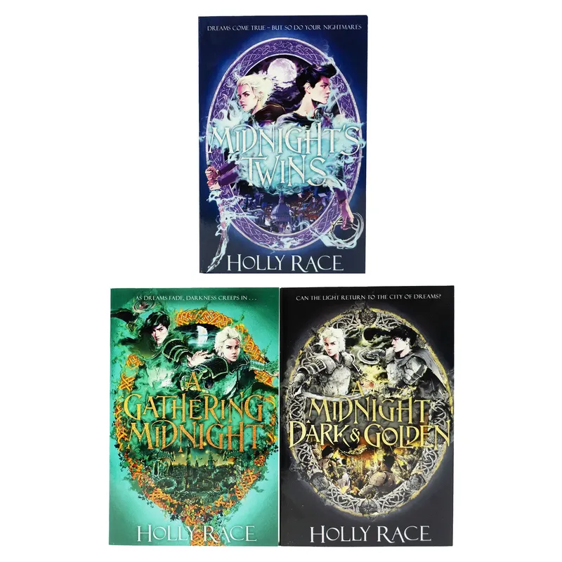 Hot Key Books City of Nightmares Series 3 Books Collection Set by Holly Race (Midnights Twins, A Gathering Midnight & A Midnight Dark & Golden)