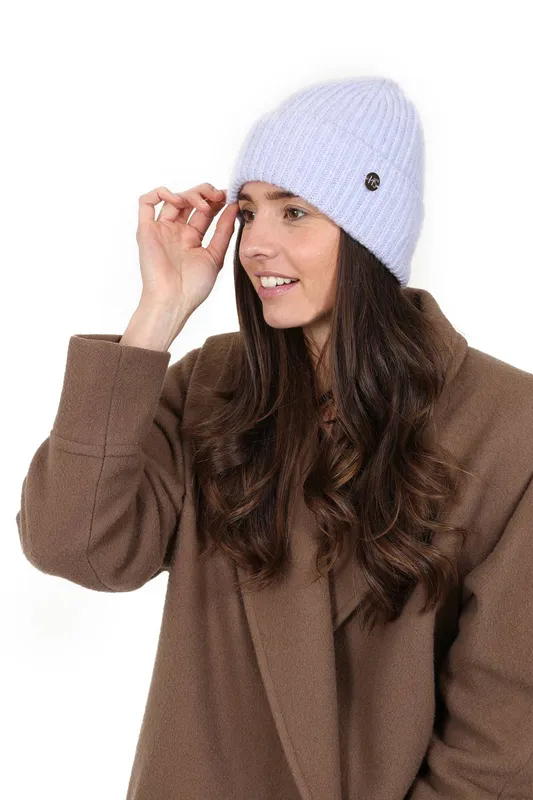 Hot Squash Women's Ribbed Beanie Hat in Lilac Lilac female