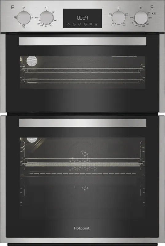 Hotpoint Dih 10D IX Built In Electric Double Oven - Stainless Steel - A/A Rated, Stainless Steel