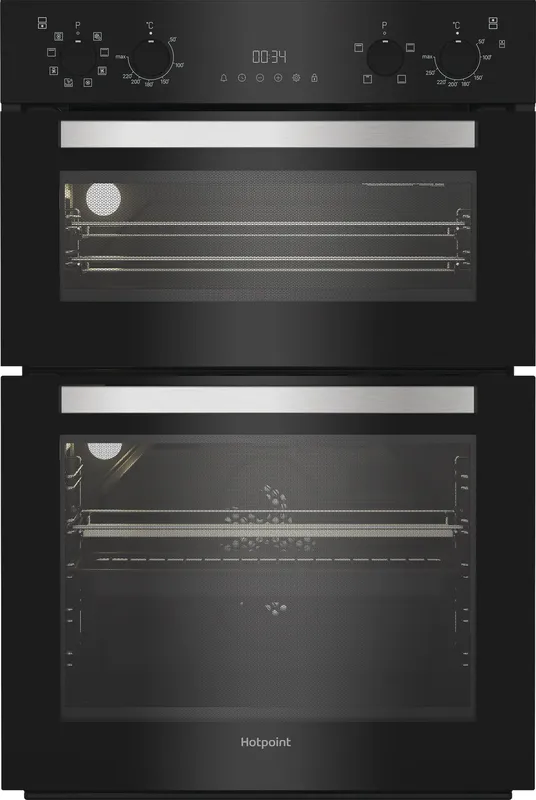 Hotpoint Dih 82G B Built In Electric Double Oven - Black - A/A Rated, Black