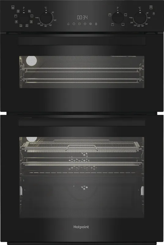 Hotpoint Dih 82G1A B Built In Electric Double Oven - Black - A/A Rated, Black