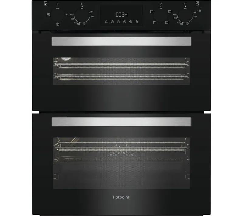 Hotpoint Duh 10D B Built Under Electric Double Oven - Black - A Rated, Black