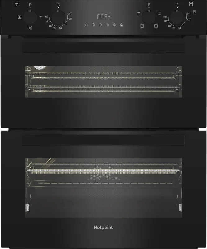 Hotpoint Duh 12G1 B Built Under Electric Double Oven - Black - A Rated, Black