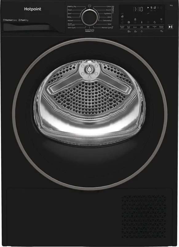 Hotpoint Fabric Care C HD 94M Bbs UK 9Kg Heat Pump Tumble Dryer - Black - A+++ Rated, Black