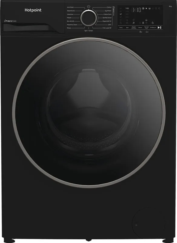 Hotpoint Fabric Care Hbca 93B Care UK 9kg Washing Machine with 1400 rpm - Black - A Rated, Black
