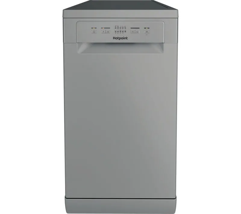 Hotpoint HP2FE10CS90SUK Slimline Dishwasher - Silver/Grey