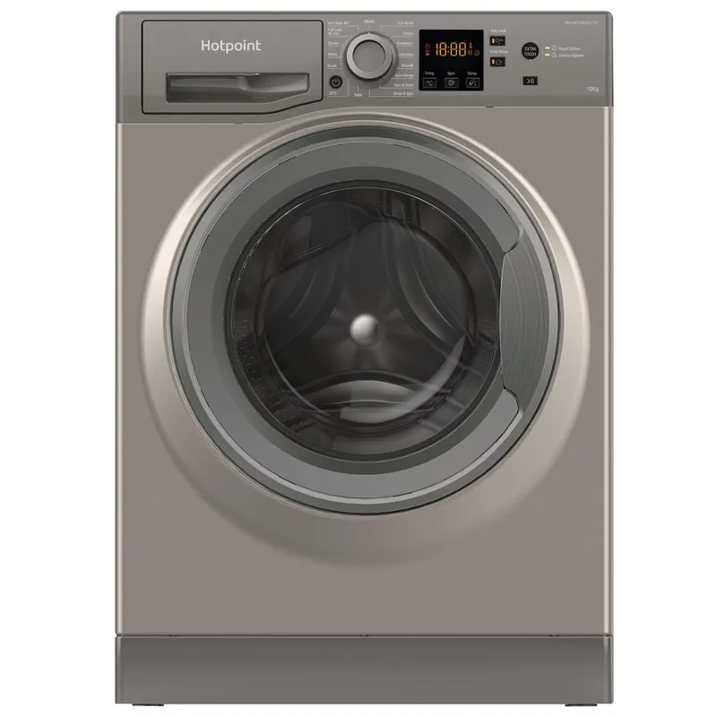 Hotpoint NSWM1046GGUK 10kg 1400 Spin Washing Machine in Graphite A Rat