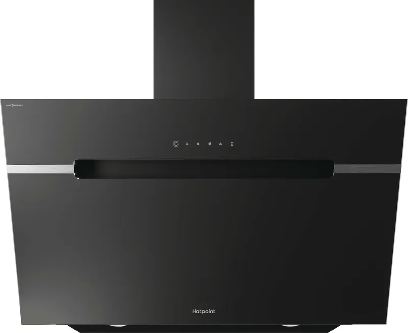 Hotpoint PHVS91FLTDPK 90cm Angled Chimney Cooker Hood - Black
