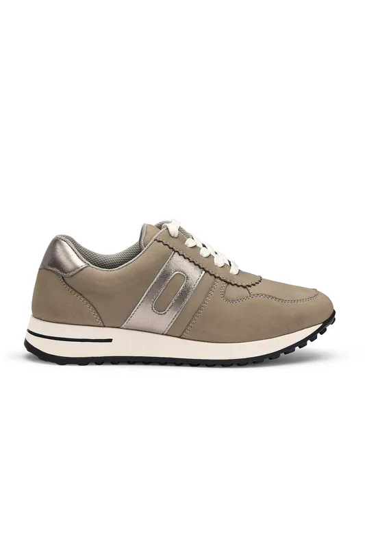 Hotter Women's Revival Womens Wide Fit Trainers - Tan - Size: 5