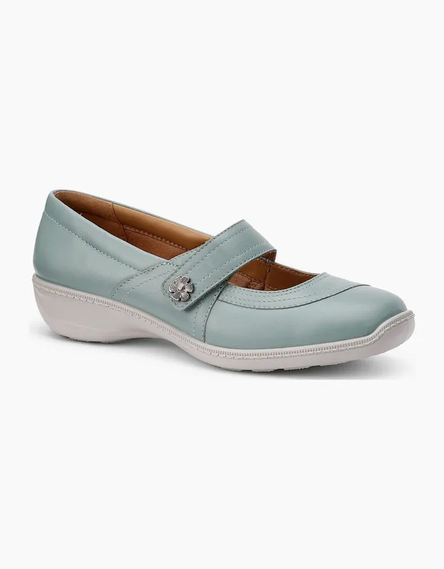 Hotter Women's Charity Womens Wide Fit Mary Jane Shoes - Blue - Size: 5