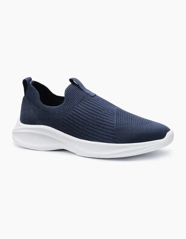 Hotter Women's Motive Womens Trainers - Navy Textile - Size: 4