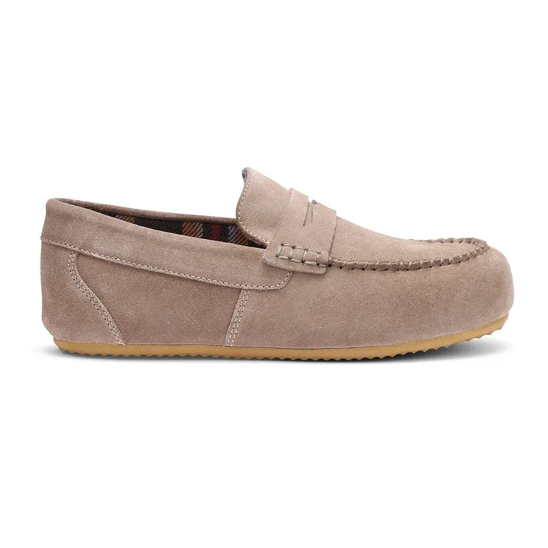 Hotter Women's 'Serene' Suede Slippers in Taupe Size: 8 - Taupe