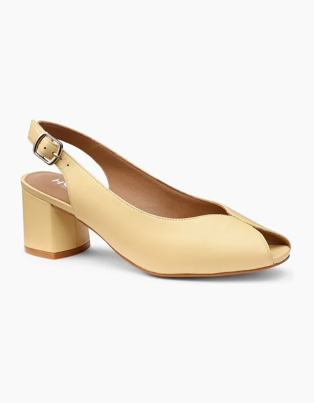 Hotter Women's Studio Womens Court Shoes - Tan - Size: 5