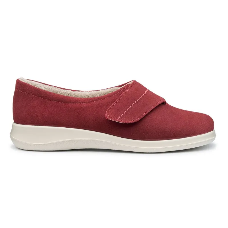 Hotter Wrap Women's Wide Fit Suede Slipper - - Size: 8