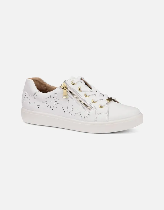 Hotter Women's Wonder Womens Trainers - White - Size: 5