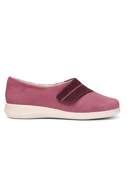 Hotter Wrap Women's Wide Fit Suede Slipper - - Size: 3