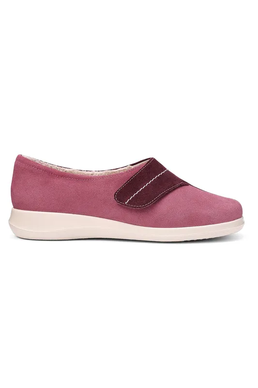 Hotter Wrap Women's Wide Fit Suede Slipper - - Size: 4