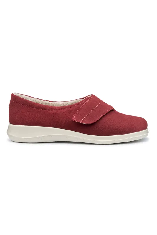 Hotter Wrap Women's Wide Fit Suede Slipper - - Size: 4